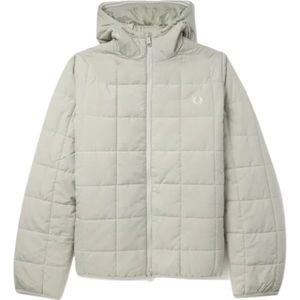 Fred Perry - Grid Detail - Geïsoleerd Jack - Licht Oyster Wit