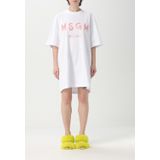 Oversized T-shirt Jurk - Wit - Jerseyjurken