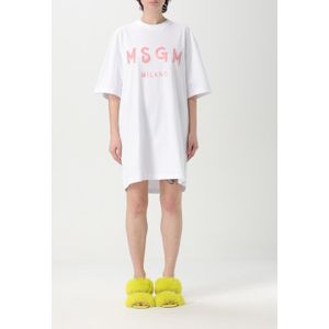 Oversized T-shirt Jurk - Wit - Jerseyjurken