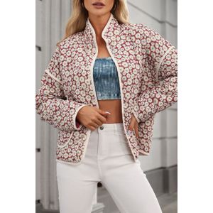 Margrietprint Gewatteerde Jas