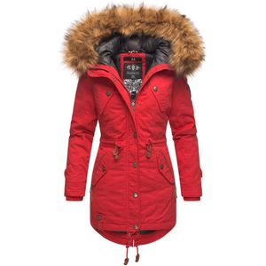 Marikoo - Dames Winterjas - Met Afneembare Imitatiebontkraag - Taillekoord