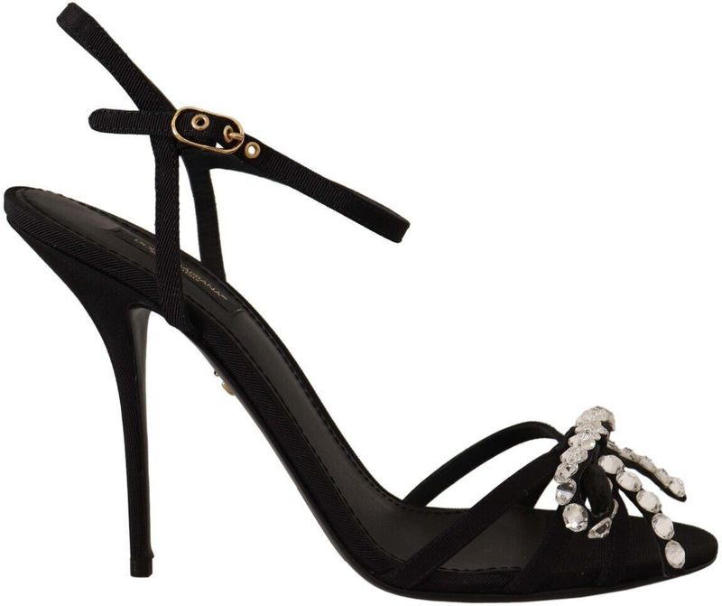 Kristallen Versierde Sandalen Met Enkelsluiting Hakken