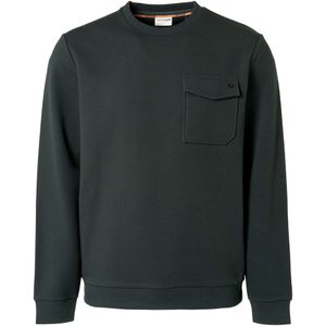 No Excess Sweater ronde hals crewneck jacquard dark steel