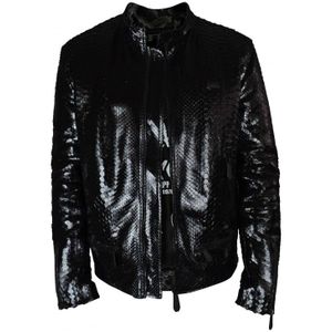 Philipp Plein - Bikerjack - Zwart - Leren Jassen