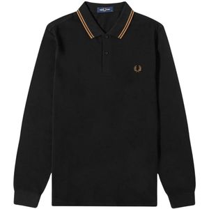 Fred Perry - Shaded Stone - Poloshirt - Zwart - Lange Mouwen