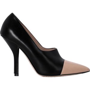 Fendi Puntige Hakken in Zwart en Nude Leer