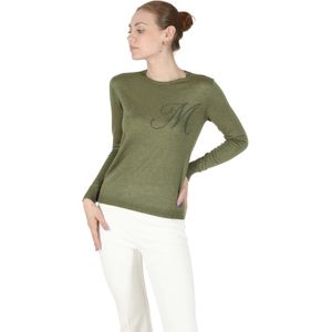 Crown Of Edinburgh Kasjmier Lange Mouw Art 004 Groene Letter M