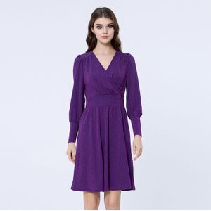 Skaterjurk - Lange Mouwen - V-neck - Cocktailjurk