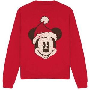 Disney Unisex mickey mouse kerstman gezicht sweatshirt voor volwassenen