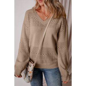 Gebreide Pullover Trui met Kantdetails