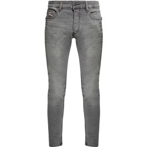 Diesel - D-glans - Jeans - Grijs - Slim Fit - Taps Toelopende Pijpen