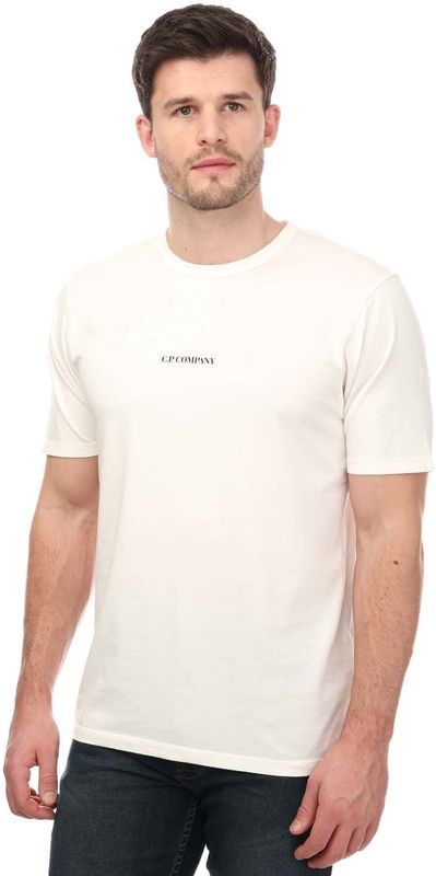 C.P. Company - 24-1 Jersey Resist Dyed T-shirt - Wit - 100% Katoen