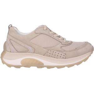 Gabor - Rollingsoft Dames Sneakers - Grijs - Leer - Uitneembaar Voetbed