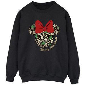 Li-cense Disney dames minnie mouse luipaard kerst sweatshirt