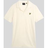 Lyle & Scott - Linnen Revere Kraag Polo Shirt - Beige