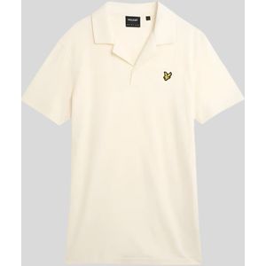 Lyle & Scott - Linnen Revere Kraag Polo Shirt - Beige