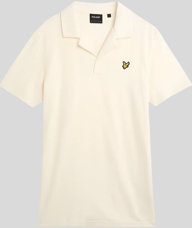 Lyle & Scott - Linnen Revere Kraag Polo Shirt - Beige