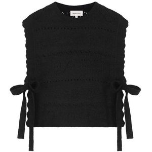 Fabienne Chapot - Kamilla Top - Korte Gebreide Top - Zwart - Dames