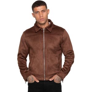 Enzo Milano - Heren Suède Jas - Bruin