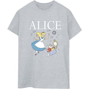 Li-cense Disney dames alice in wonderland volg het konijn katoenen vriendje t-shirt