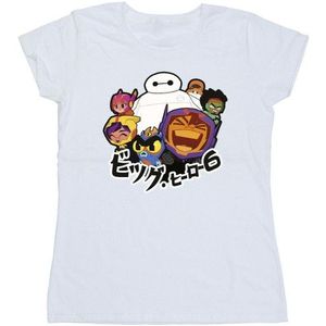 Li-cense Disney dames big hero 6 baymax groep manga katoenen t-shirt
