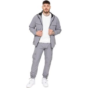 Enzo Milano Heren Poly Cargo Trainingspak Set