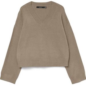 VERO MODA - VMGOLD ART LS V-NECK - Gebreide Pullover - Dames