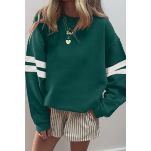 Gestreepte Mouwen Pullover Top