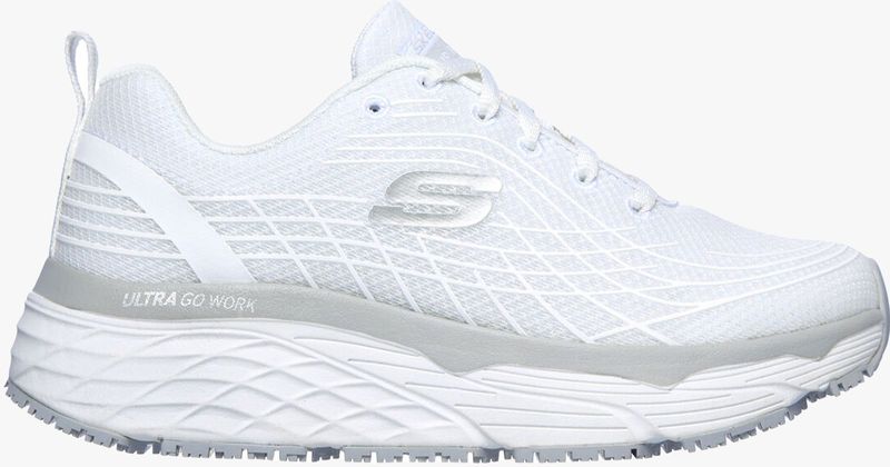 Skechers Dames Max Cushioning Elite Sr Sneaker, Wit Textiel, 35 EU