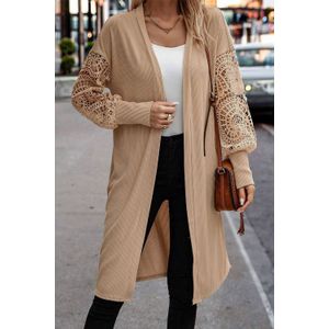 Kantmouwen Geribbelde Breikardigan