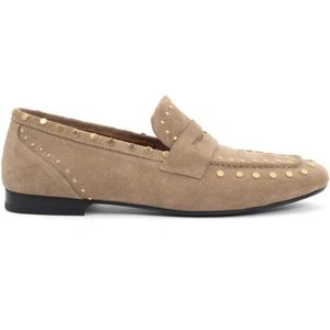 Babouche - Avery - Dames Loafers - Beige - Suède - Instappers