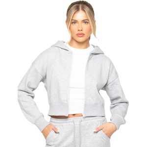 Enzo - Women Crop Zip Hoodie - Fleece - Comfortabel