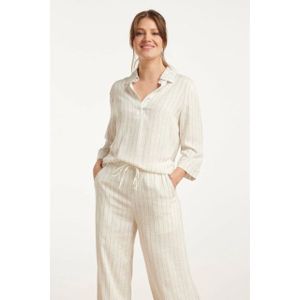 Smashed Lemon 25129 te pinstripe linnen top met v-hals |