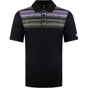 Island Green Matrix Heren Zwart/Lime Golf Poloshirt