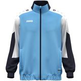 JAKO Unisex geweven jas Dynamic, skyblue/wit/marine, S