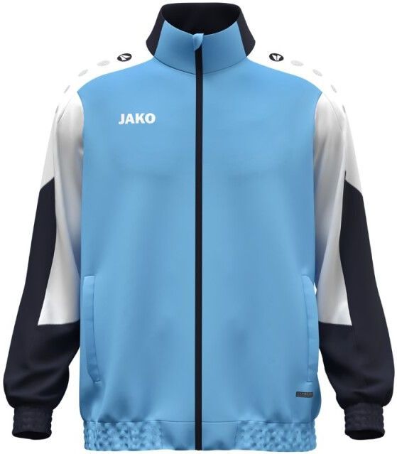 JAKO Unisex geweven jas Dynamic, skyblue/wit/marine, S