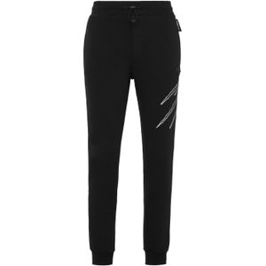 Plein Sport - Joggingbroek - Zwart - Katoenfleece - Comfortgericht
