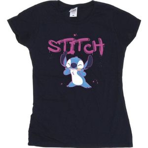 Li-cense Disney dames lilo and stitch graffiti katoenen t-shirt
