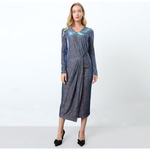 Asymmetrische glinsterende cocktailjurk