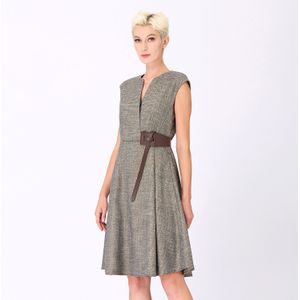 Trapeze -jurk met kruiseffect