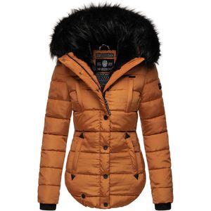 Marikoo - B618 - Winterjas - Zwart - Gewatteerd - Kunstbont