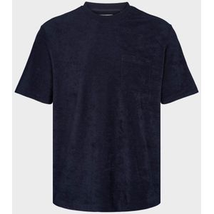 Kronstadt Ks3816 ledger organic terrycloth pocket tshirt navy