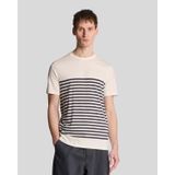 Lyle And Scott - Breton Stripe T-shirt - Wit - Katoen