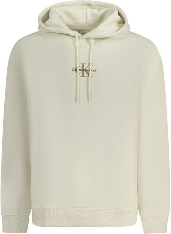 Calvin Klein - MONOLOGO HOODIE - Pullover Hoodie - Ivoor - Katoenmix