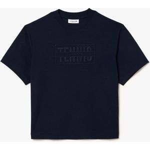 Lacoste - Oversized T-shirt - Navy - Katoen - Geborduurd Tennis