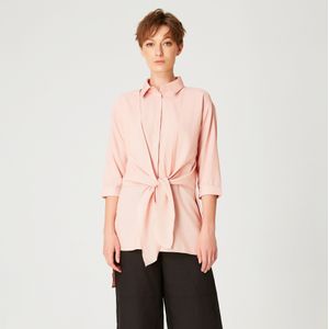 Lang Shirt - Geknoopte Panelen - Androgyne Stijl