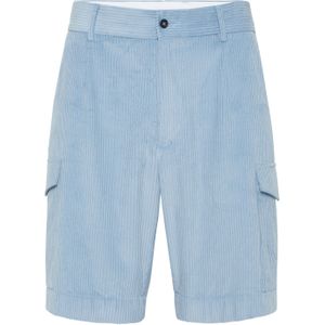 Philipp Plein - Velvet Gabardine Short Cargo Broeken - Blauw - Heren