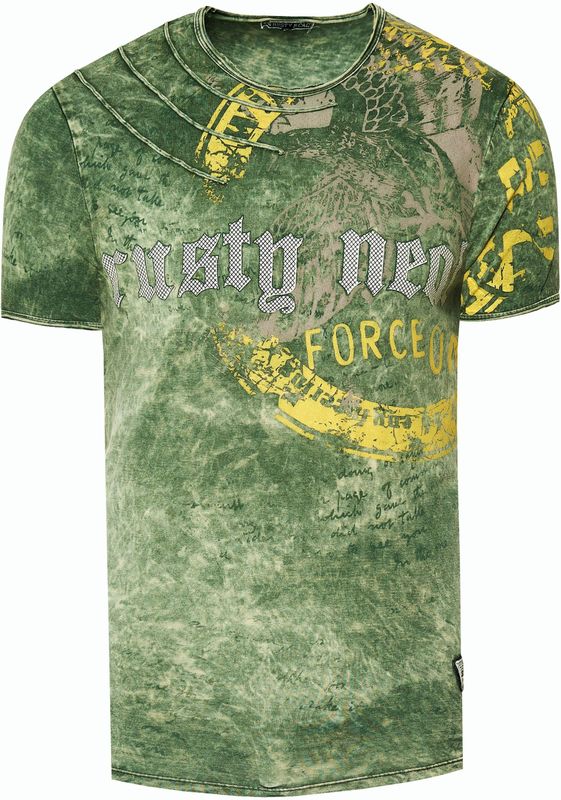 Rusty Neal - T-shirt - Gewassen - Heren - Normale Pasvorm - Rondhals