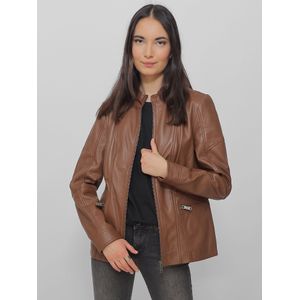 JCC - 31023628 - Leren Jas - Getailleerde Snit - Met Opstaande Kraag