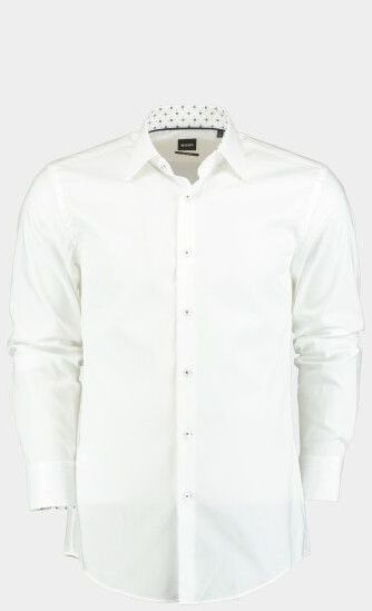 BOSS Black - H-HANK-kent-C3-214 - Overhemd - Wit - Lange Mouw